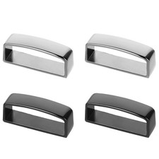 4PCS Anti-Slip Belt Keepers   1.5" Stainless Steel Loops for Men  s Belts, Blac