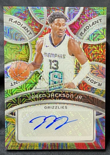 2023-24 Spectra JAREN JACKSON JR /25 Auto MOJO/Meta PRIZM Signature NM/MINT 🔥 - Picture 9 of 9