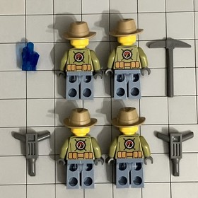 LEGO City: Volcano Starter Set (60120) Lot Of 4 Minifigures D5 21