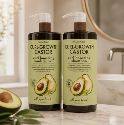 PHARM TABLE Curl-Growth Castor Curl Shampoo Avocado Oil 32 fl oz