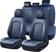 Car Seat Covers Full Set, Luxury Faux Leather Seat Covers for Cars, Waterproof C