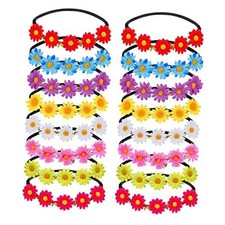 16 Pieces Flower Crowns For Women, Flower Hippie Headbands For Women Girls -