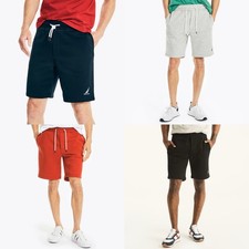 Nautica Men's Active Fit Embroidered Logo Elastic Drawstring Waist Sweat Shorts