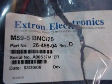 Extron M59-5 BNC/25' PN 26-499-04 Snake Cable 5 BNC HD/SDI capable 1080p 