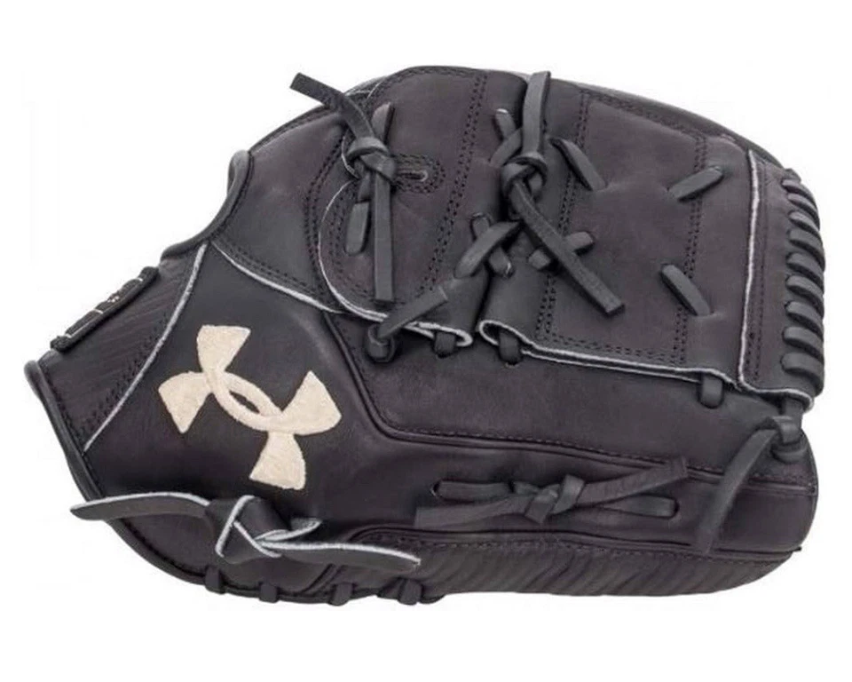 Guante Under Armour Impecable 12" 2 Piezas Web P LHT Cuero Negro Lanzamiento a la Izquierda Foto 4 de 4