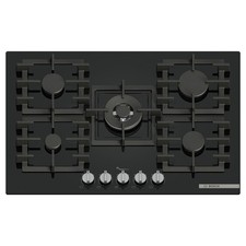 Image of Bosch Series 6 75cm 5 Burner Gas Hob - Black Glass PPQ7A6I40