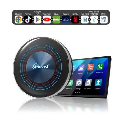 For BMW Ottocast I3 Android 12 Player AIBOX Wireless Carplay Streaming Box YT+TK