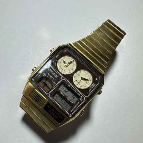 Citizen ANA-DIGI TEMP Gold Digital-Analog with Temp Function - Picture 2 of 6