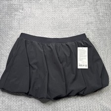 Lululemon Bubble Hem High-Rise Skirt Women's Size XL BLK Black NWT