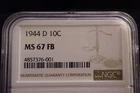1944-D Mercury Dime NGC MS67 FB