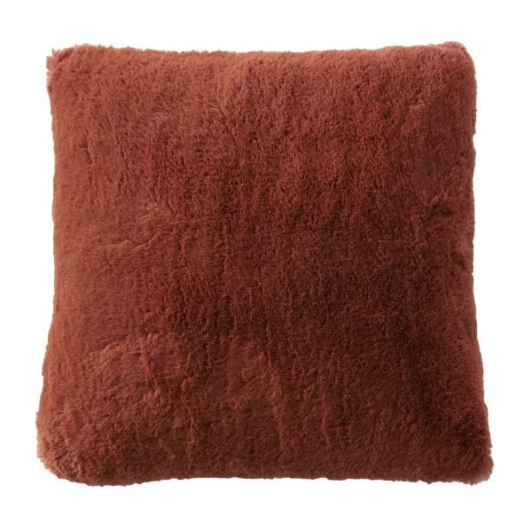 Coussin 45x45 cm polyester renard aux finitions soignees pour interieur chic
