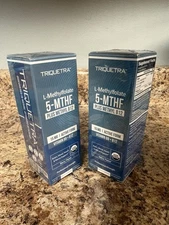 (2)Bottles - Triquetra L-Methylfolate 5-MTHF Plus Methyl B12 15mg Vitamin B9