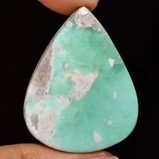 100% Natural Variscite Pear Cabochon Loose Gemstone 42.15 Cts 29x36x5 mm TP119