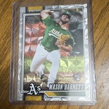 Topps 2026 series 1 Mason Barnett RC Crackle Holo Oakland Athletics MLB Baseball