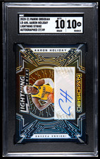 Aaron Holiday 2020-21 Panini Obsidian #LS-AHL Lightning Strike Auto #/49 SGC 10
