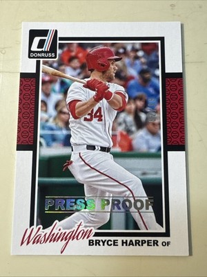 2014 DONRUSS #355 BRYCE HARPER GOLD PRESS PROOF #58/99