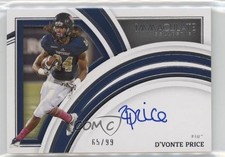 2022 Panini Immaculate Collegiate Rookie /99 D'Vonte Price #RA-DVP Auto 0wr9