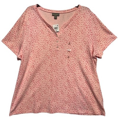 Style & Co Womens 3X Warm Blush Pink Essential Tee Top 60% Cotton 40% Polyester