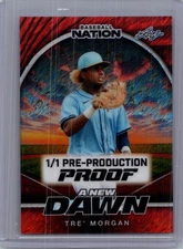 Tre Morgan 2025 Leaf Baseball Nation 1/1 Pre Production Proof