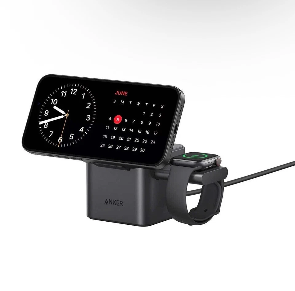 New Anker MagGo 3-in-1 Cube Charging Station for iPhone AirPods and  Apple Watch - Image 4 of 4
