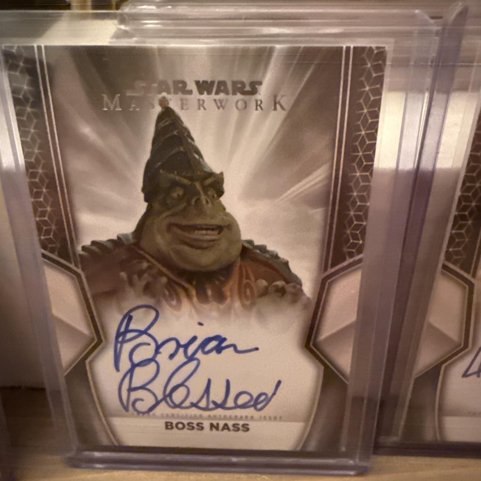Lot Of 5 STAR WARS Masterwork Auto Cards. Rune Haako, Watto, Poggle, Boss, Rebo! view 3