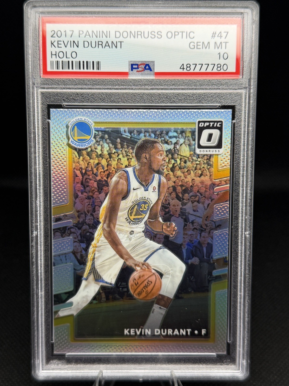 2017 Panini Donruss Optic - Kevin Durant #47 Holo Prizm - PSA 10 GM MT Warriors