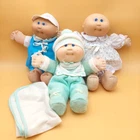 Vtg 80's Cabbage Patch Kids Lot of 3 Boy, Girl & Preemie Clothes Bald Blue Eyes
