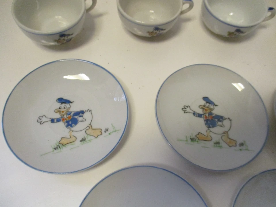 Antique Walt Disney Productions DONALD DUCK Tea Set - 14 Pieces -Occupied Japan - Image 4 of 4