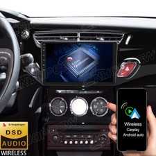 8Core 4+64GB Android 15 Autoradio Carplay GPS NAVI Für Citroen C3 DS3 2010-2016