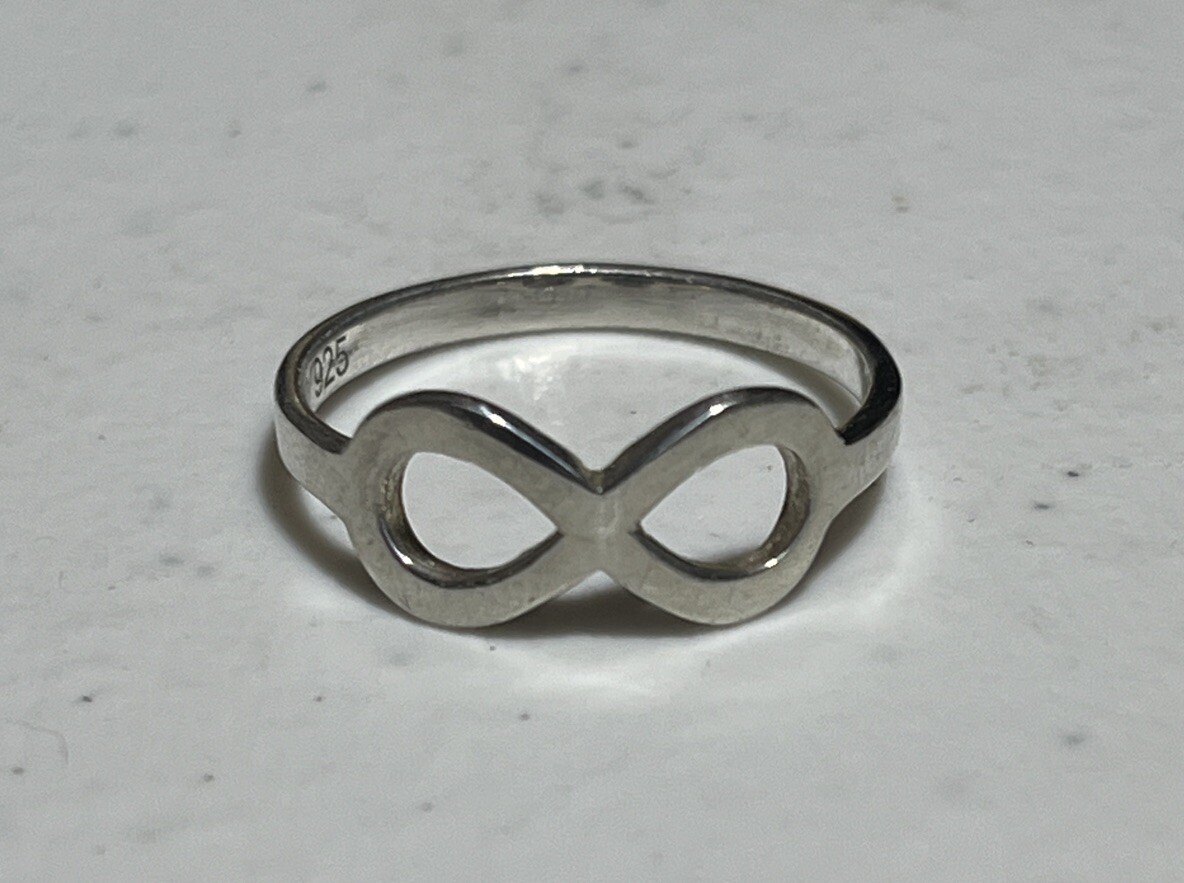 STERLING SILVER SIZE 8 INFINITY RING STAMPED 925 … - image 4