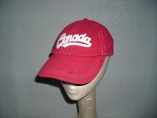 Boys/Girls Youth Red  Canada  Ball Sports Cap Hat  Canada  Script White Appliqu 