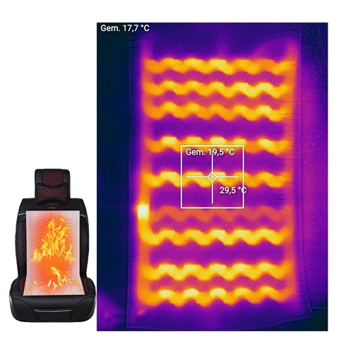 4Pads Car Carbon Fiber Heated Seat Heater Hi-Off-Lo Switch For 2 Seats 12V P7D0 - Picture 4 of 12