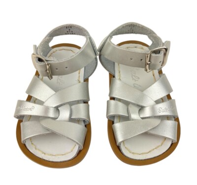 The Salt Water Sandal by Hoy Infant Baby Girl Size Silver Strappy