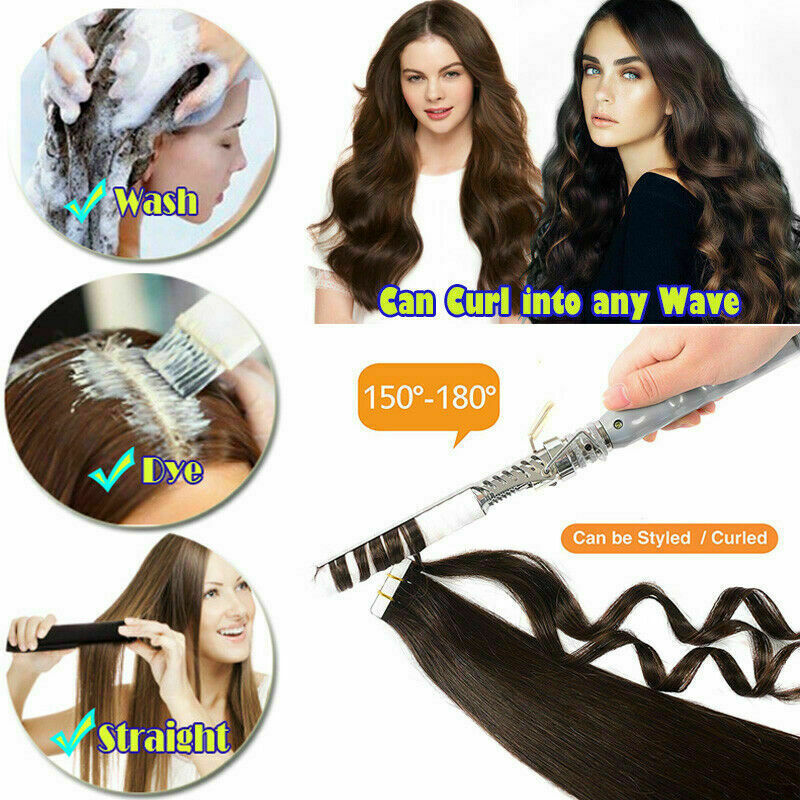 Image 101 - Double Weft 100% Russian Remy Human Hair Weave Weft Extensions Full Head 100gram