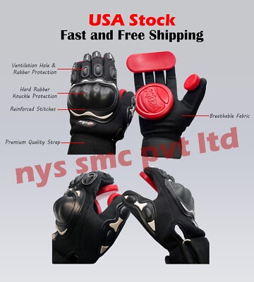 2xMale Gants De Skateboard Longboard Drift Slide Gant