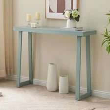 Kings Brand Furniture 44-Inch Console Entryway Table Narrow Sofa Table, Ice Blue
