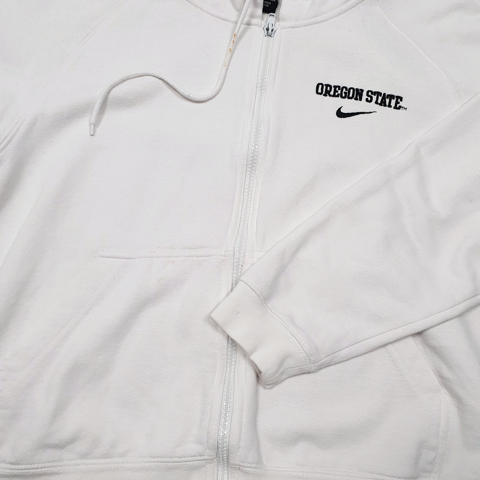 NIKE Full Zip Vintage Oregon State Running Hoodie Jumper Sweatshirt Womens M image 4