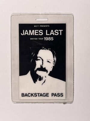 James Last Pass Laminate Original Hansi British Tour 1984