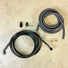 96-00 Civic 2dr Black Replacement Stainless Steel Fuel Feed Line & Rubber Return