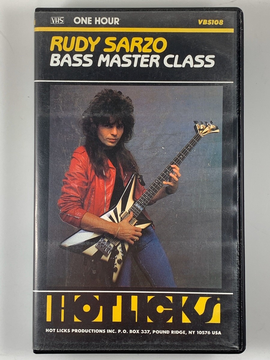 BASS HYPER METHOD4　VHS Rudy Sarzo Bass Master Class HOT LICKS VHS VBS108 Rare / Out