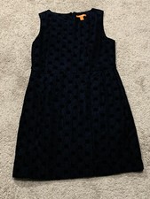 Joe Fresh Womens Dress Size 8 Black Polka Dot Classic Dressy Sleeveless