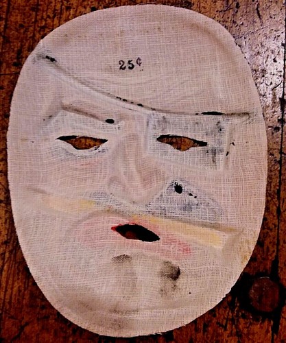HALLOWEEN - 6 Vintage '30s-50s Gauze Masks - Lassie, Lion, Pirate, Leopard - NOS - Picture 12 of 12
