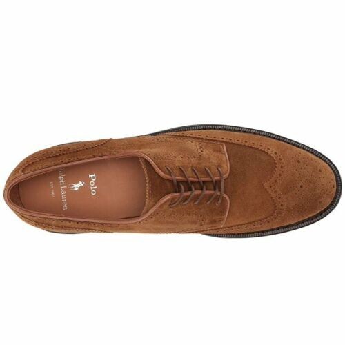 Mens Polo Ralph Lauren Asher Wingtip Snuff Tobacco Brown  display picture 1