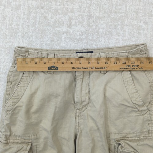 American Eagle Longboard Cargo Shorts Mens 28 Ripstop Baggy Skate Khaki Y2K - Picture 6 of 15