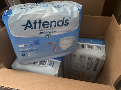 ATTENDS ADVANCED Underwear Adult Pull Up Size MEDIUM Case of 80 -  LAST ONE!