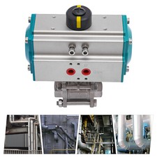 1'' Pneumatic Stainless Steel Ball Valve For Medium Temperature up to 212 H New