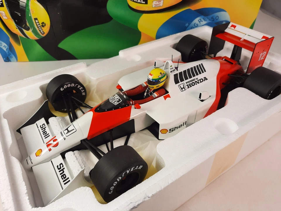 Minichamps Mclaren Honda MP4/4 #12 A. Senna World Champion 1988 1/12 540881212 - Immagine 4 di 4