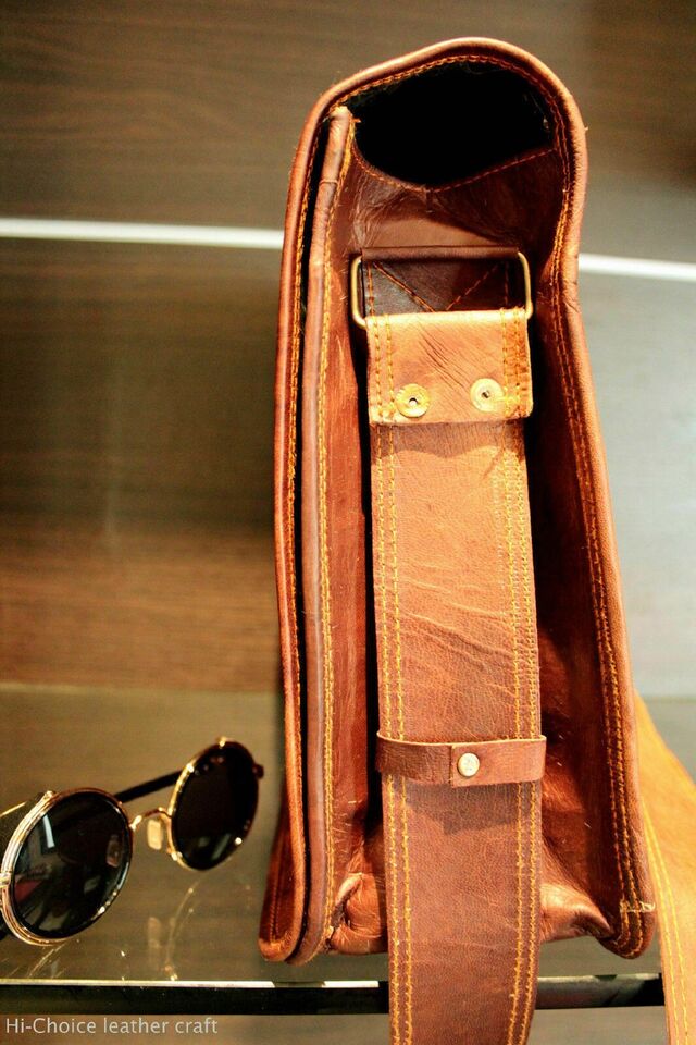 Leather Satchel Brown New Crossbody Shoulder Genuine Handbag Bag ...