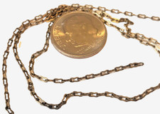 Vintage Brass Chain Jewelry Making Fine / Small Links Earrings Necklaces By Yard