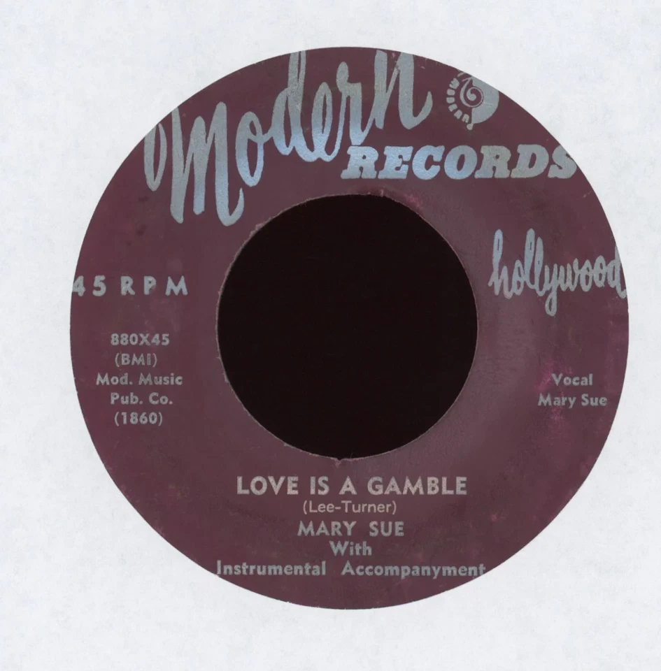 R&B 45 - Mary Sue - Everybody's Talking / Love Is A Gamble on Modern Foto 2 de 2